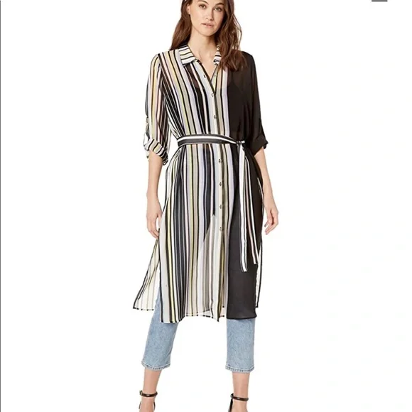 CALVIN KLEIN SHEER TUNIC - Picture 1 of 7